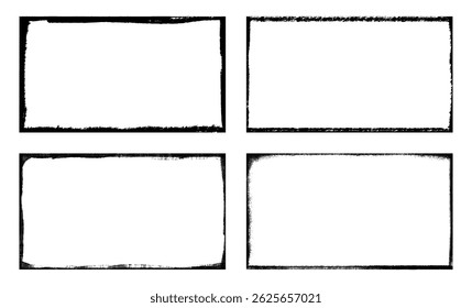 verzameling frames in grunge-stijl. Vectorillustratie