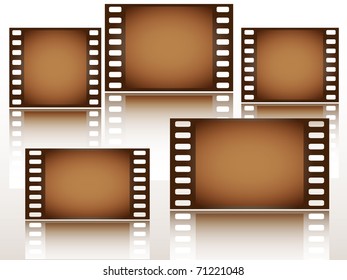 Collection frames located on a white background