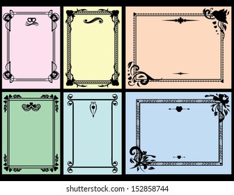 Collection of Frames with Page Dividers