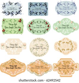 Collection of frameworks a vintage style