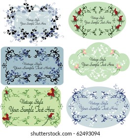 Collection of frameworks a vintage style