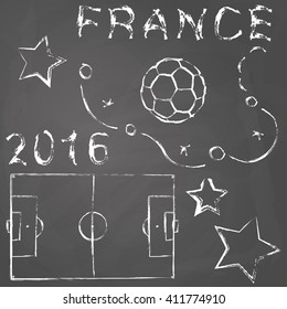 collection of france icons for europe soccer game 2016