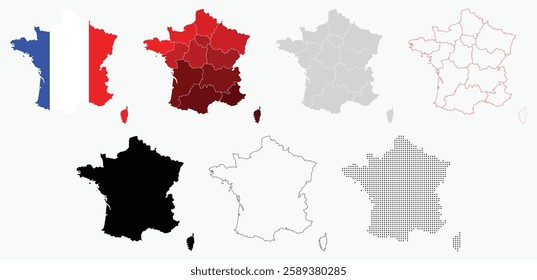 Collection of France Map Europe Country