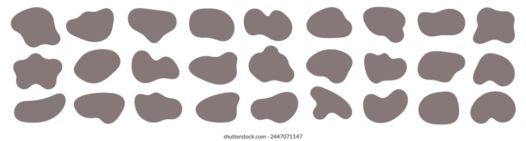 Kollektion der Freiform, unregelmäßige Blob-Form-Vektorillustration