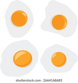 Colección de ilustraciones de huevo frito