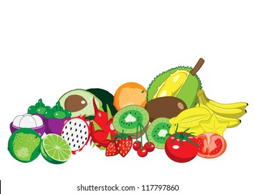 Collection of fruit vector