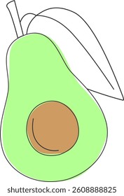 Collection of fruit vectors in a simple style and solid colors.