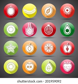 Collection of Fruits set hand drawn vector,illustration