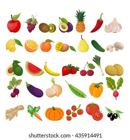 Collection of fruits and vegetables