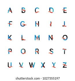Collection full alphabet from a to z as initial letter logo icon template