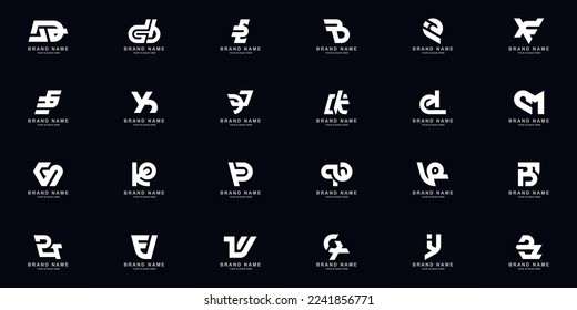 Collection full set abstract combine letter a - z monogram logo design