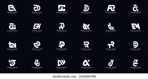 Collection full set abstract combine letter a - z monogram logo design