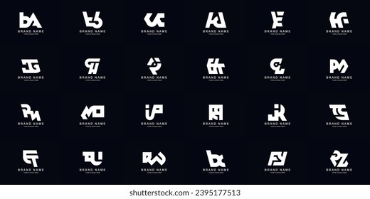 Collection full set abstract combine letter a - z monogram logo design