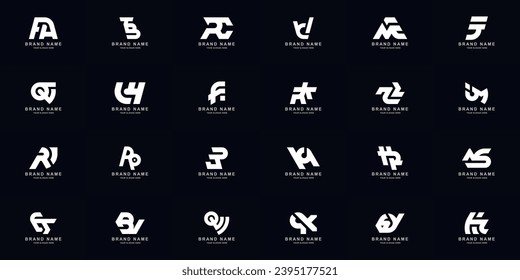 Collection full set abstract combine letter a - z monogram logo design