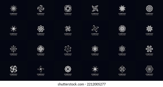 Collection full set abstract ornament or flower logo template design
