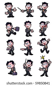 collection of fun business man