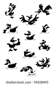 collection of fun duck silhouettes