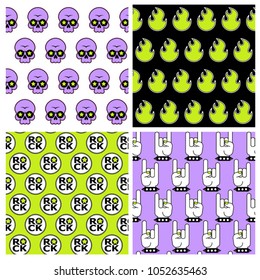 collection of funky covers with hard music symbols