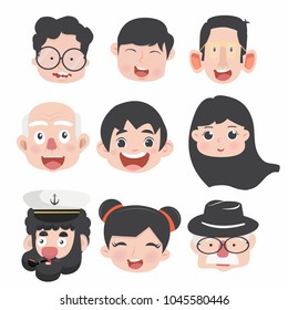 Collection of Funny cartoon avatars