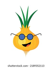 Collection of funny cartoon colorful, vegetables. Vector illustrations for children. Cute characters with different emotions.