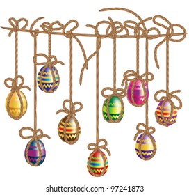 Collection of Funny Easter Eggs.Vector clip art