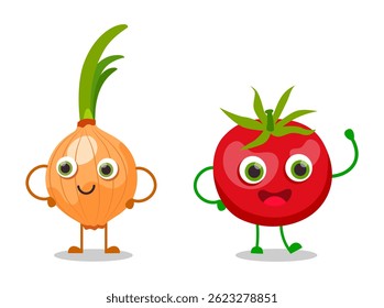 Collection of funny fruit characters	