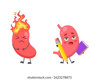 Collection of funny fruit characters	