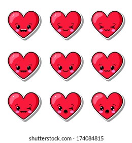 Collection of funny hearts