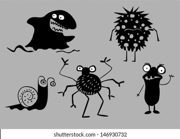 Collection of funny monsters