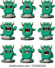 collection of funny monsters illustration