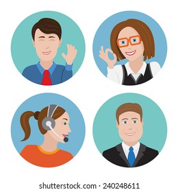 Collection of funny office avatars