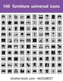 Collection of furniture Icons. Vector icons