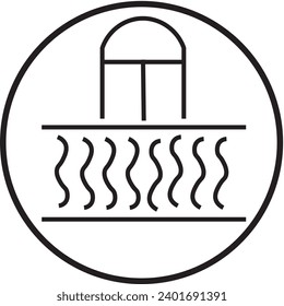 Collection of furniture thin line icon
