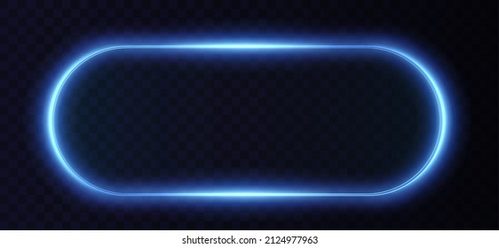 Collection of futuristic hud light blue frame. Technological background. Light glass blue frames square, oval, rectangle, circle. HUD PNG. Vector Illustration.