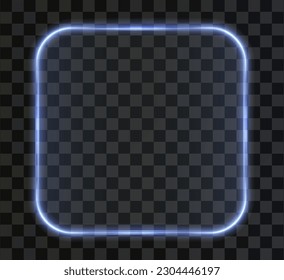 Collection of futuristic hud light blue frame. Technological background. Light glass blue frames square, oval, star, rectangle, circle. HUD PNG. Vector Illustration.