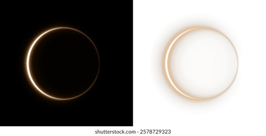 Collection of futuristic hud light gold frame. Technological background. Light glass gold frames square, oval, rectangle, circle. HUD PNG. Vector Illustration.	
