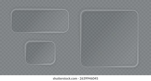 Collection of futuristic hud light white frame. HUD PNG. Technological background. Light glass white frames square, oval, rectangle, circle. HUD PNG.
