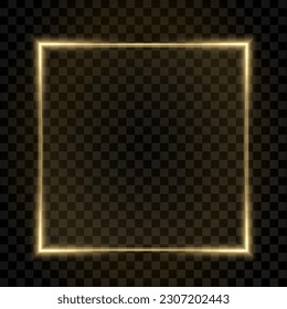  Collection of futuristic hud light yellow frame. Technological background. Light glass gold frames square, oval, star, rectangle, circle. HUD PNG. Vector Illustration.