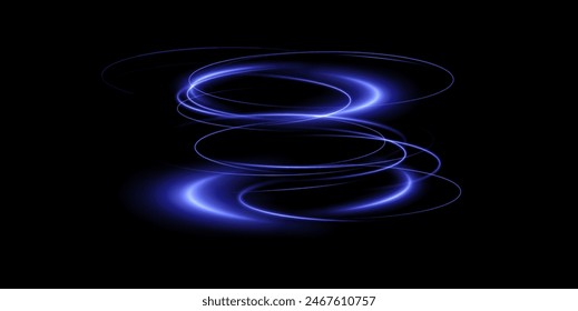 Collection of futuristic hud podiums or portals blue or neon HUD PNG. Technological background. Light glass circles, lines, table, HUD platform PNG.	