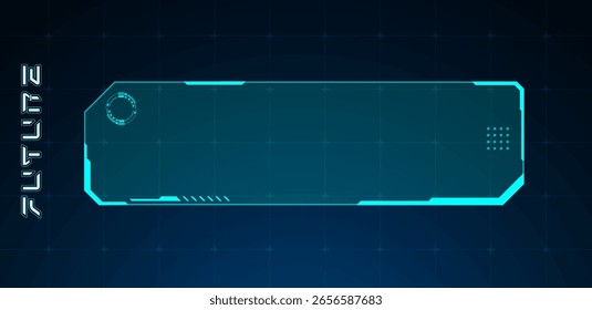 Kollektion von futuristischen HUD-Textfeldrahmen, Vektorgrafik