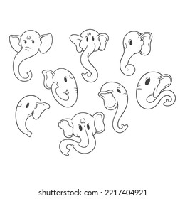 Ansammlung von Ganesh-Icon-Vektorgrafik