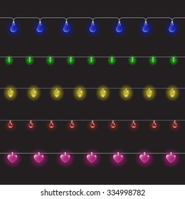 Collection of garlands. Vector illustration