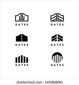 collection of gate logos stock design