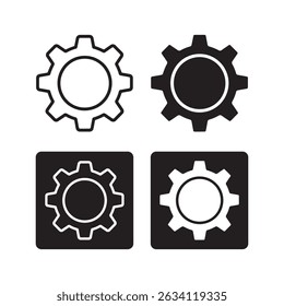 Collection Of Gear And Cogwheel In Various Styles