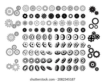 Collection of gears for web design, app, and the most modern projects. 