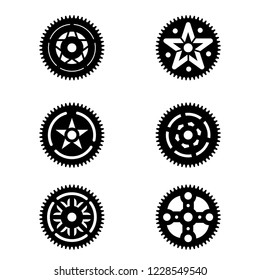 Collection of gears/sprocket vector icons, engineering symbol