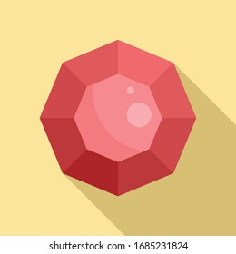 Collection gemstone icon. Flat illustration of collection gemstone vector icon for web design