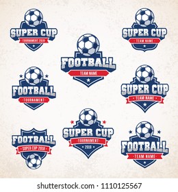 Collection of generic Football or Soccer team logos of Championship Logos