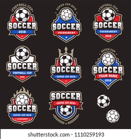 Collection of generic Football or Soccer team logos or Championship Logos