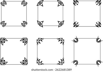 Collection of geometric art deco ornament set. decorative element with different line, frame, headers, dividers, borders, gatsby. Set of elegant design suitable for card, invitation, poster